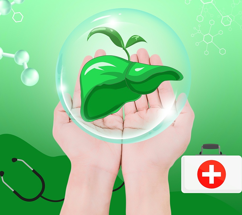 千庫網_綠色世界肝炎日海報背景_背景編號5985421