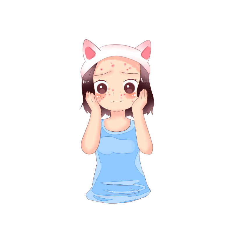 千庫網_青春痘女孩_元素編號12605927